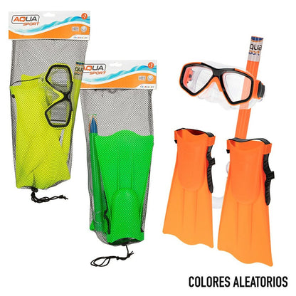 Ochelari de Scufundare cu Tub și Labe de Înot Colorbaby (6 Unități) - Sport și în aer liber, Sporturi acvatice