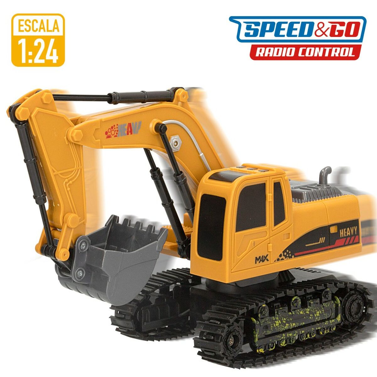 Excavator cu raidotelecomandă Speed & Go 1:24 4 Unități - Jucarii si jocuri, Vehicule
