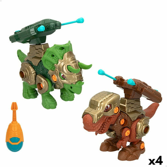Set de 2 Dinozauri Colorbaby 21 x 14 x 9,5 cm articulat Lansator de Proiectile 4 Unități Dinozaur - Jucarii si jocuri, Păpuși și figurine