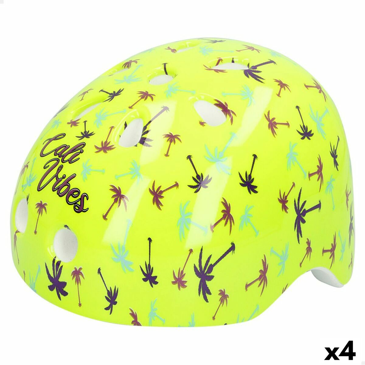 Cască de Ciclism pentru Copii Colorbaby Neon Cali Vibes Galben (4 Unități) - Sport și în aer liber, Ciclism