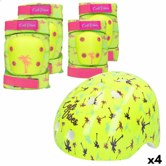 Set de protecție sportivă Colorbaby Neon Cali Vibes Galben (4 Unități) - Sport și în aer liber, Ciclism