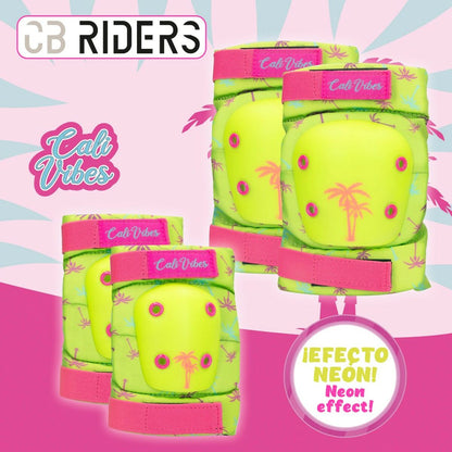 Set de protecție sportivă Colorbaby Neon Cali Vibes Galben (4 Unități) - Sport și în aer liber, Ciclism