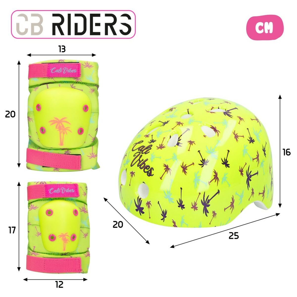 Set de protecție sportivă Colorbaby Neon Cali Vibes Galben (4 Unități) - Sport și în aer liber, Ciclism