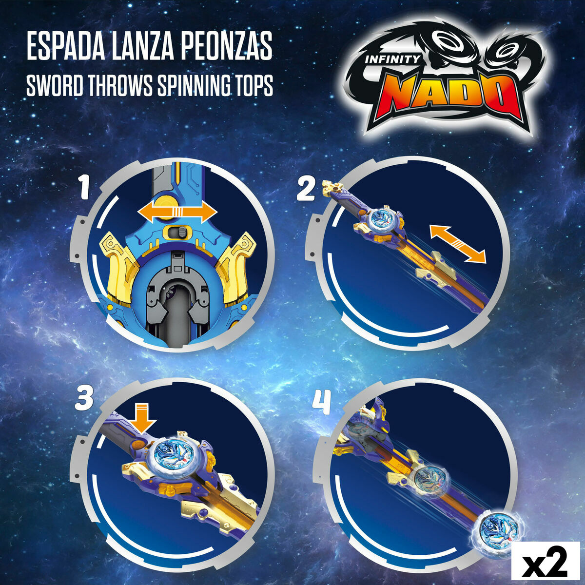 Titirez Infinity Nado (2 Unități) - Jucarii si jocuri, În aer liber și sport