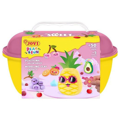 Joc de Plastilină Jovi PLAY&FUN SWEET Multicolor (4 Unități) - Jucarii si jocuri, Activități creative
