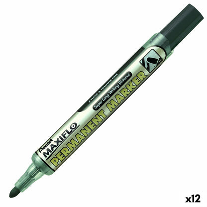 Marker permanent Pentel Maxiflo NLF50 Negru (12 Unități) - Birou și papetărie, Pixuri, creioane și articole de scris