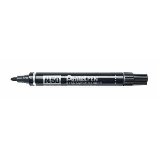 Marker permanent Pentel N50-BE Negru 12 Piese - Birou și papetărie, Pixuri, creioane și articole de scris