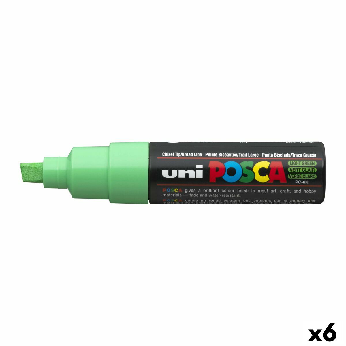 Cariocă POSCA PC-8K Verde deschis (6 Unități) - Birou și papetărie, Pixuri, creioane și articole de scris