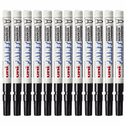 Marker permanent Uni-Ball Paint PX-21L Negru 12 Piese - Birou și papetărie, Pixuri, creioane și articole de scris