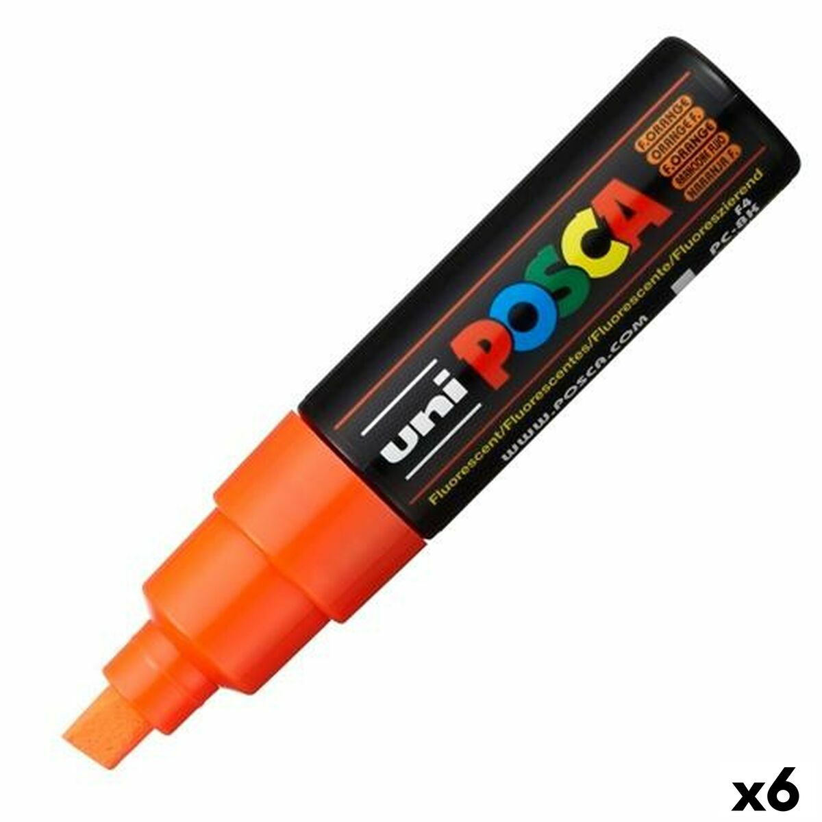 Carioci POSCA PC-8K Portocaliu 6 Unități - Birou și papetărie, Pixuri, creioane și articole de scris