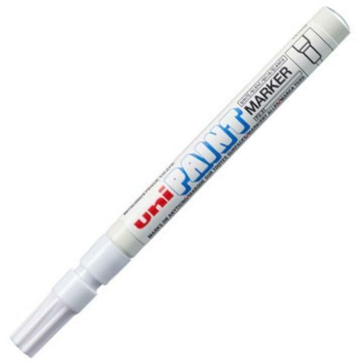 Marker permanent Uni-Ball PX-20 Alb (12 Unități) - Birou și papetărie, Pixuri, creioane și articole de scris