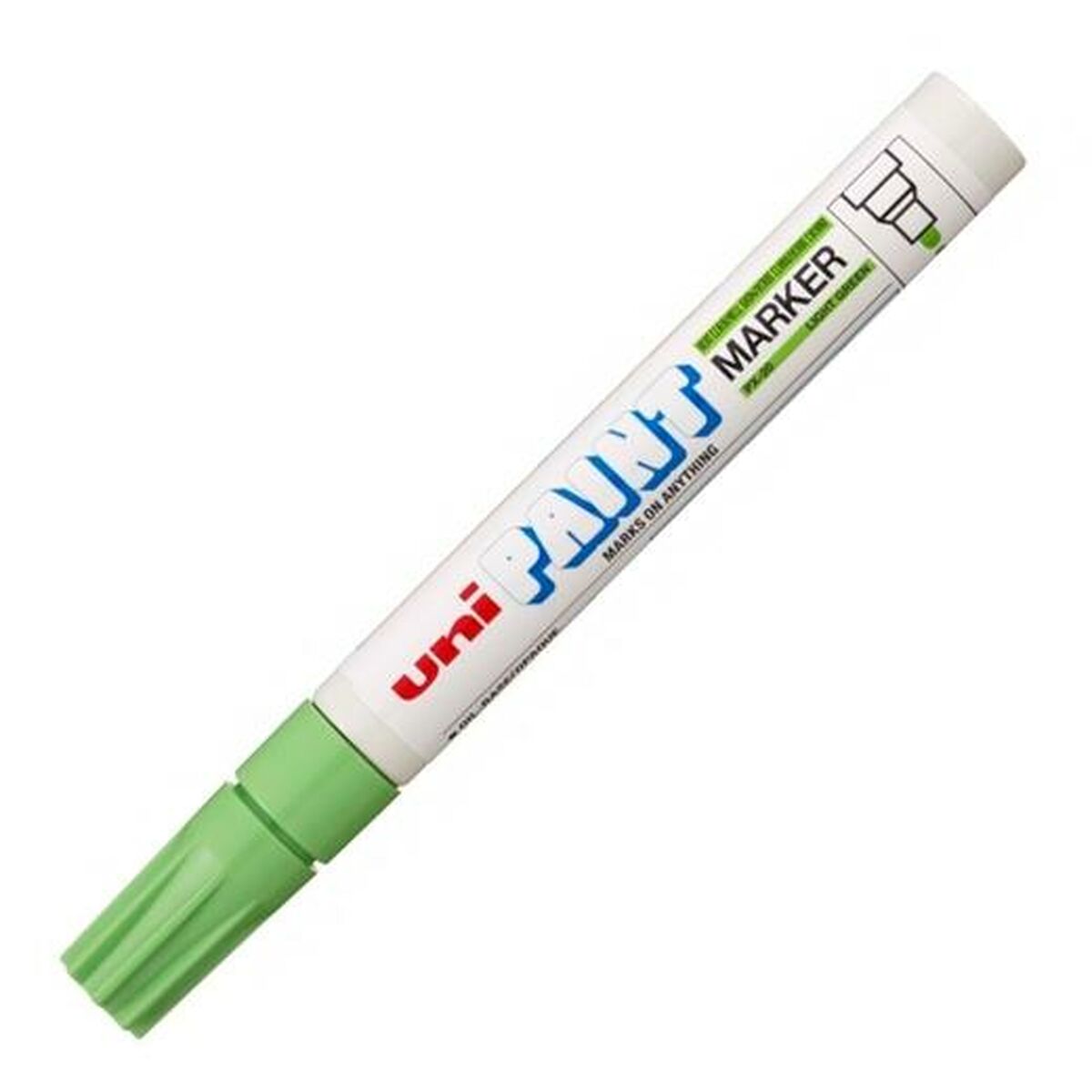 Marker permanent Uni-Ball PX-20 Verde deschis (12 Unități) - Birou și papetărie, Pixuri, creioane și articole de scris