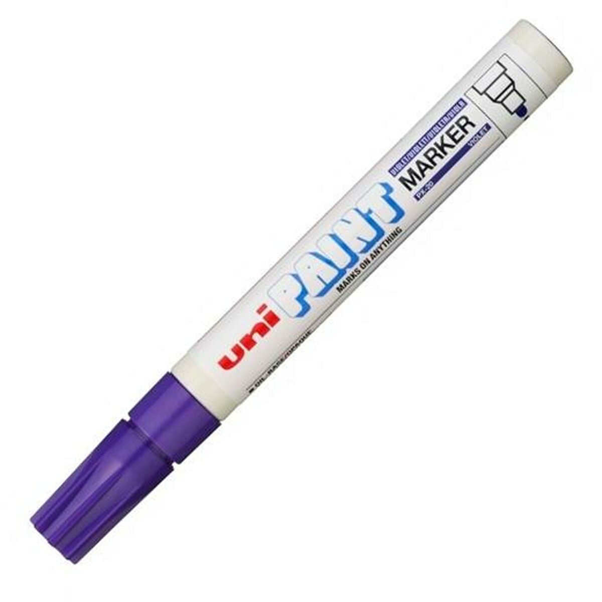 Marker permanent Uni-Ball PX-20 Violet (12 Unități) - Birou și papetărie, Pixuri, creioane și articole de scris