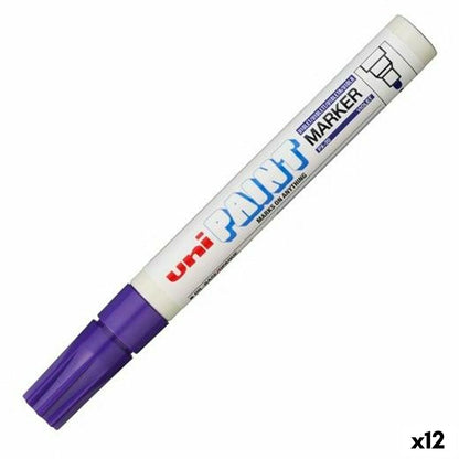 Marker permanent Uni-Ball PX-20 Violet (12 Unități) - Birou și papetărie, Pixuri, creioane și articole de scris