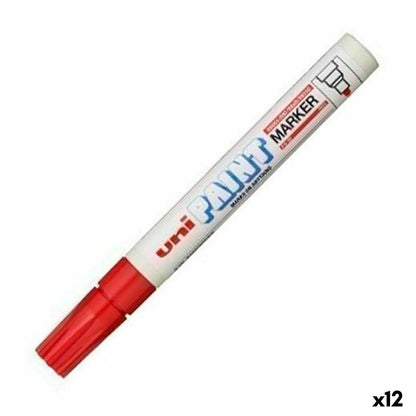 Marker permanent Uni-Ball PX-20 Roșu (12 Unități) - Birou și papetărie, Pixuri, creioane și articole de scris