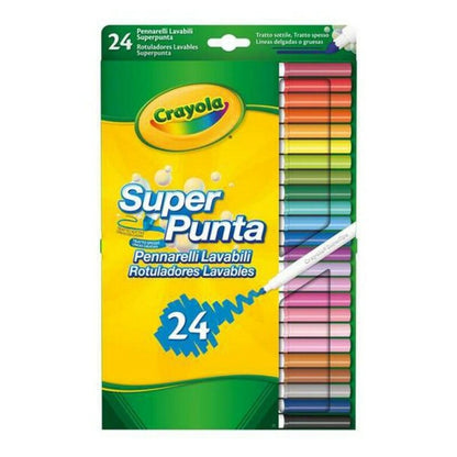 Carioci Crayola B01BF6F20K Lavabil/ă (24 uds) - Birou și papetărie, Pixuri, creioane și articole de scris