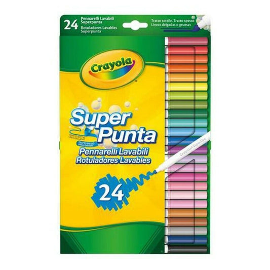 Carioci Crayola B01BF6F20K Lavabil/ă (24 uds) - Birou și papetărie, Pixuri, creioane și articole de scris