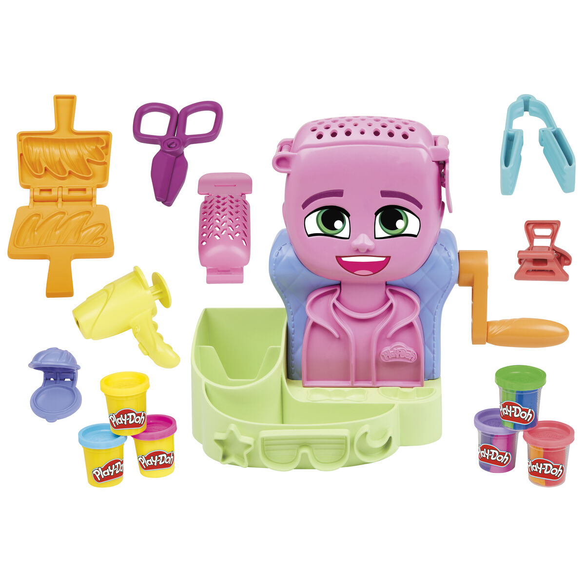 Joc de Plastilină Play-Doh Playdoh Multicolor Accesorii 6 Vase Coafură (1 Unități) - Jucarii si jocuri, Activități creative