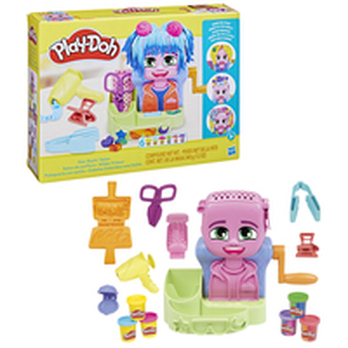 Joc de Plastilină Hasbro Playdoh Accesorii 6 Vase Coafură - Jucarii si jocuri, Activități creative