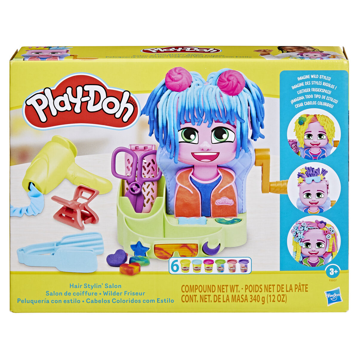 Joc de Plastilină Play-Doh Playdoh Multicolor Accesorii 6 Vase Coafură (1 Unități) - Jucarii si jocuri, Activități creative