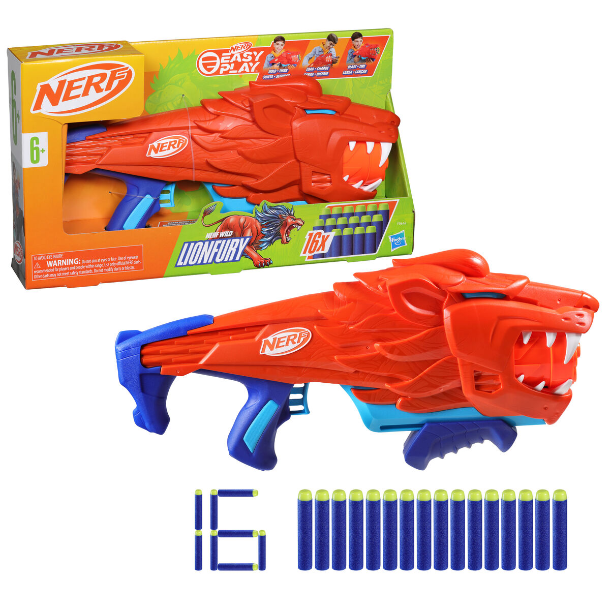 Pistol cu Săgeți Hasbro Nerf Lionfury 25 x 45 cm - Jucarii si jocuri, Costume și accesorii
