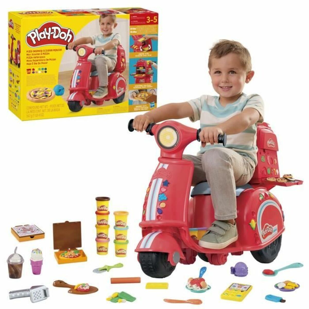Joc de Plastilină Play-Doh My Pizza Scooter rouge - Jucarii si jocuri, Activități creative