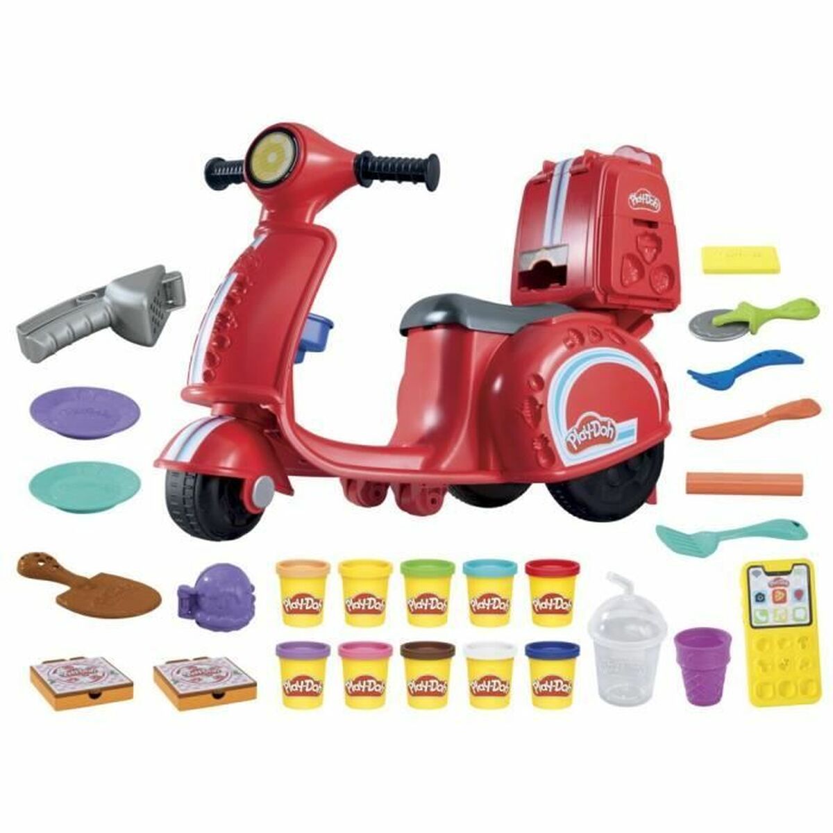 Joc de Plastilină Play-Doh My Pizza Scooter rouge - Jucarii si jocuri, Activități creative