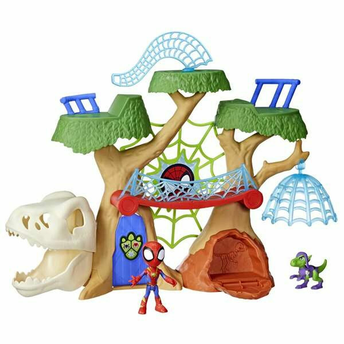 Playset Hasbro Base forestal con Dino-Webs de Spidey - Jucarii si jocuri, Păpuși și figurine