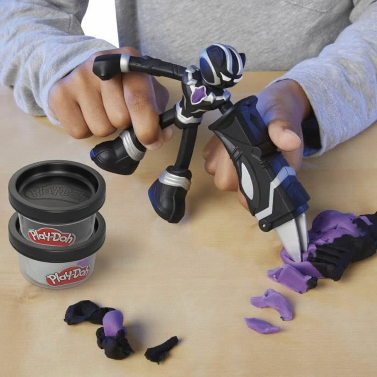 Joc de Plastilină Play-Doh Black Panther garras afiladas noir - Jucarii si jocuri, Activități creative