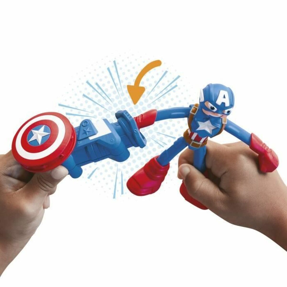 Joc de Plastilină Play-Doh Capitán América Set Stamper Shield Multicolor - Jucarii si jocuri, Activități creative