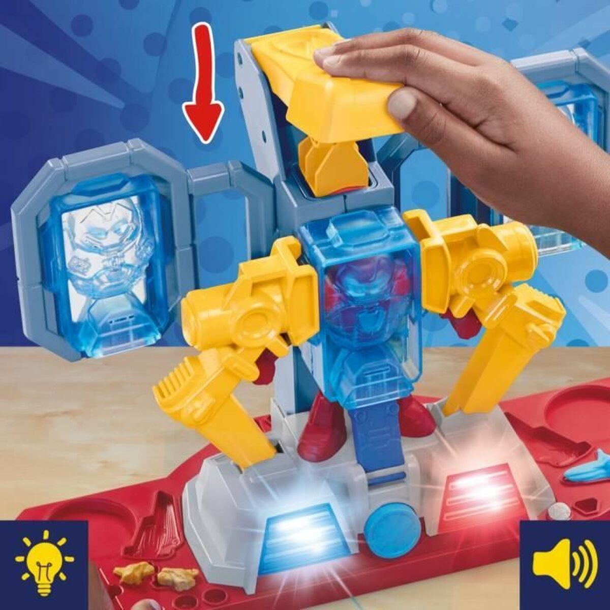 Joc de Plastilină Play-Doh Iron Man Armor Factory Galben - Jucarii si jocuri, Activități creative