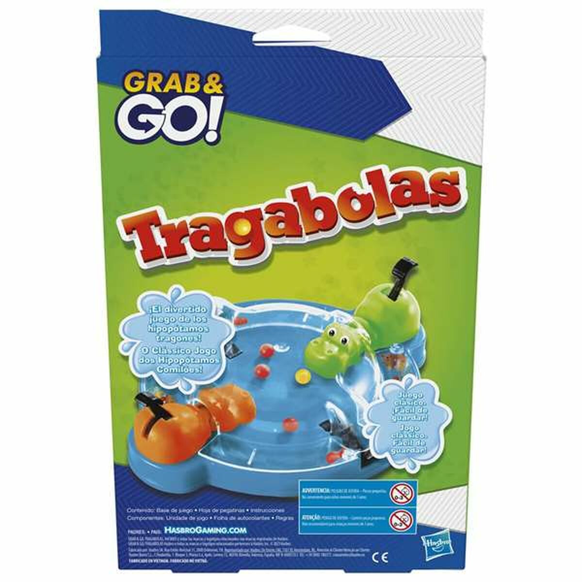Joc de Masă Hasbro Hippos Grab And Go - Jucarii si jocuri, Jocuri și accesorii