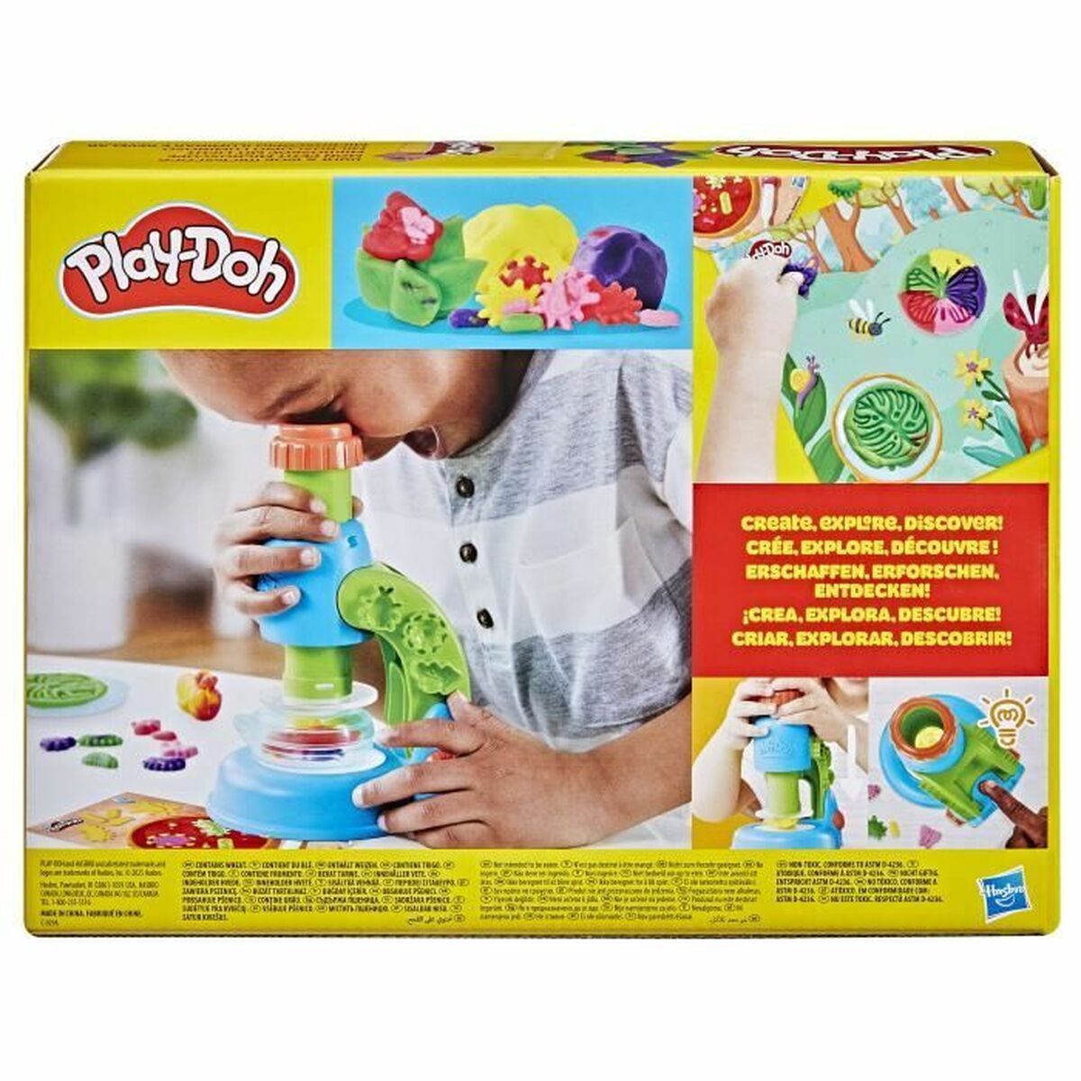 Joc de Plastilină Play-Doh Mi Pequeño Microscopio Galben - Jucarii si jocuri, Activități creative
