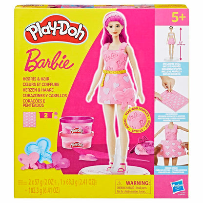 Joc de Plastilină Play-Doh Barbie Hearts & Hair Multicolor - Jucarii si jocuri, Activități creative
