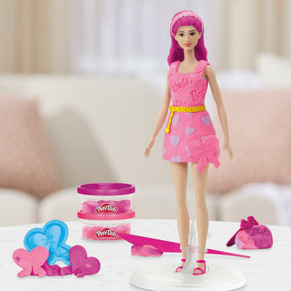 Joc de Plastilină Play-Doh Barbie Hearts & Hair Multicolor - Jucarii si jocuri, Activități creative