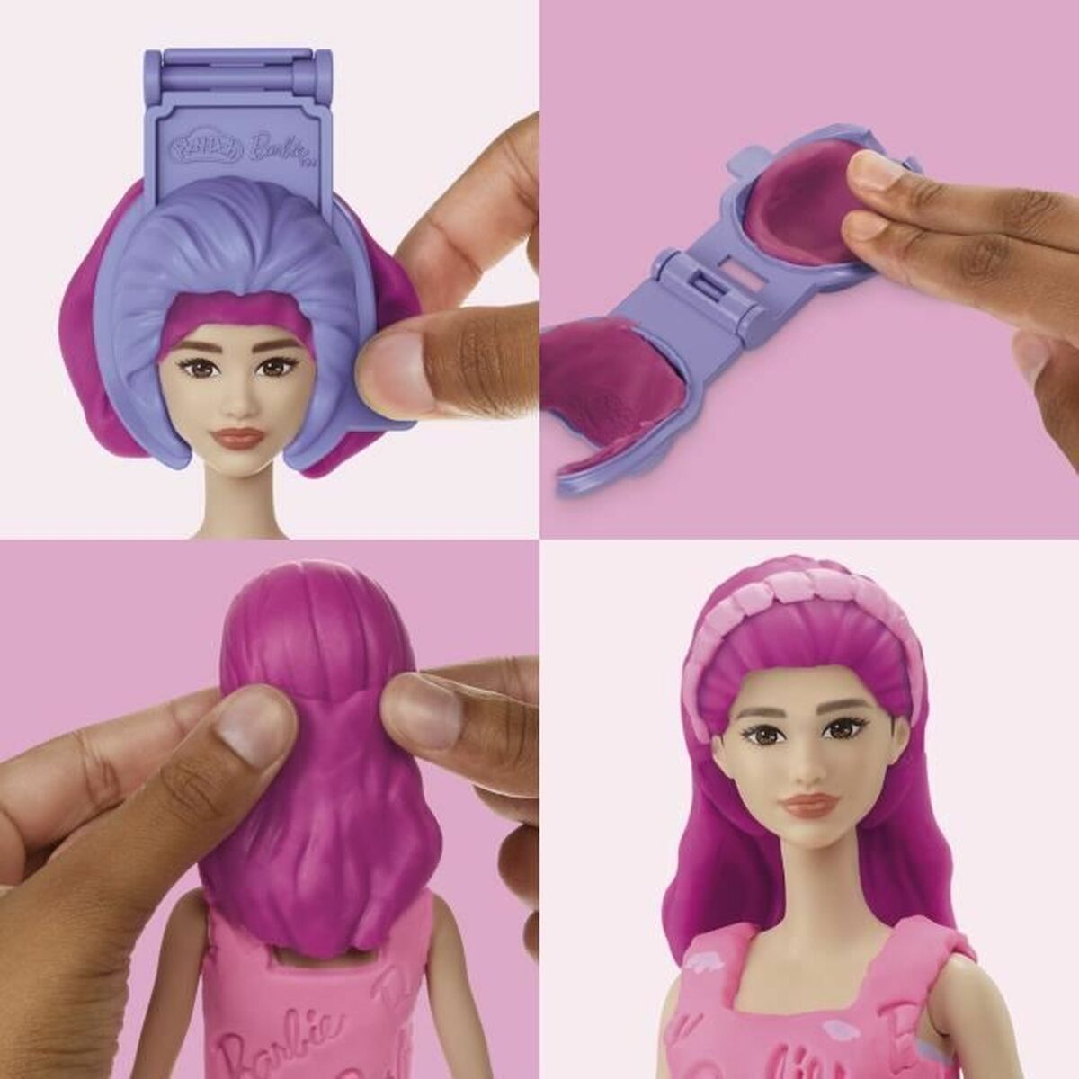 Joc de Plastilină Play-Doh Barbie Hearts & Hair Multicolor - Jucarii si jocuri, Activități creative