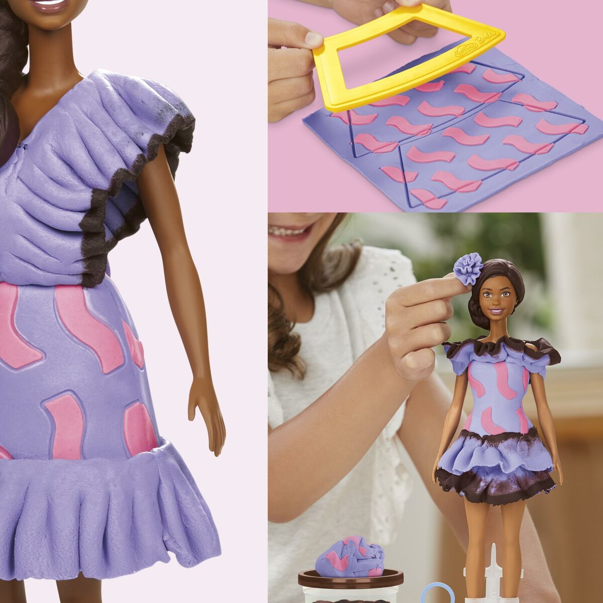 Joc de Plastilină Play-Doh Barbie Fashionista Ruffles Multicolor 730 g - Jucarii si jocuri, Activități creative