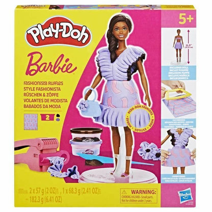 Joc de Plastilină Play-Doh Barbie Fashionista Ruffles Multicolor 730 g - Jucarii si jocuri, Activități creative