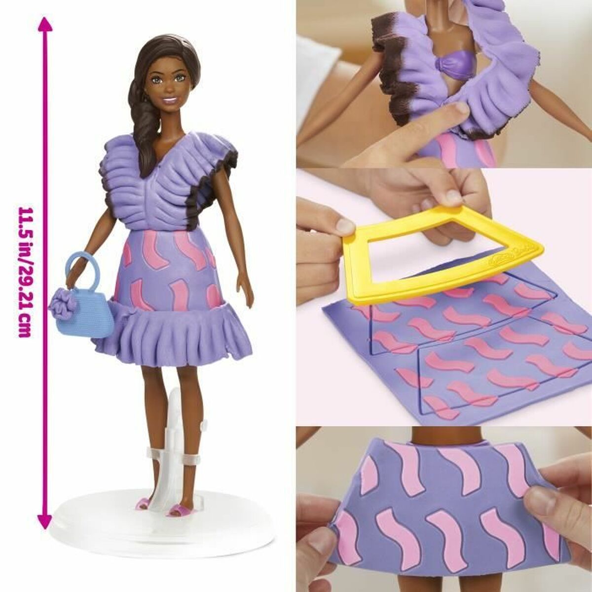 Joc de Plastilină Play-Doh Barbie Fashionista Ruffles Multicolor 730 g - Jucarii si jocuri, Activități creative