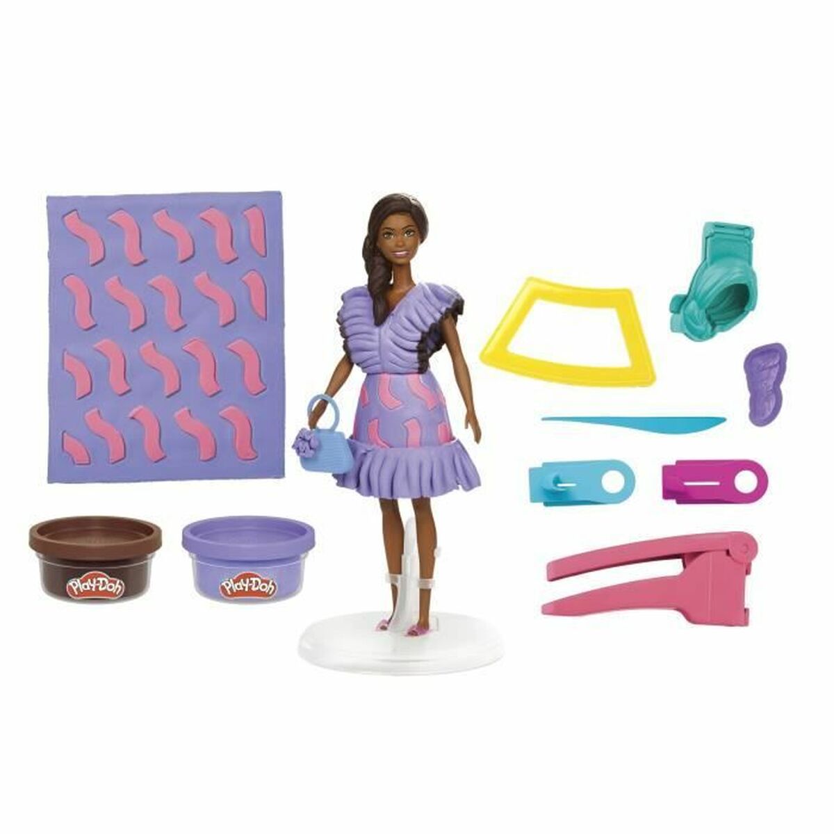 Joc de Plastilină Play-Doh Barbie Fashionista Ruffles Multicolor 730 g - Jucarii si jocuri, Activități creative