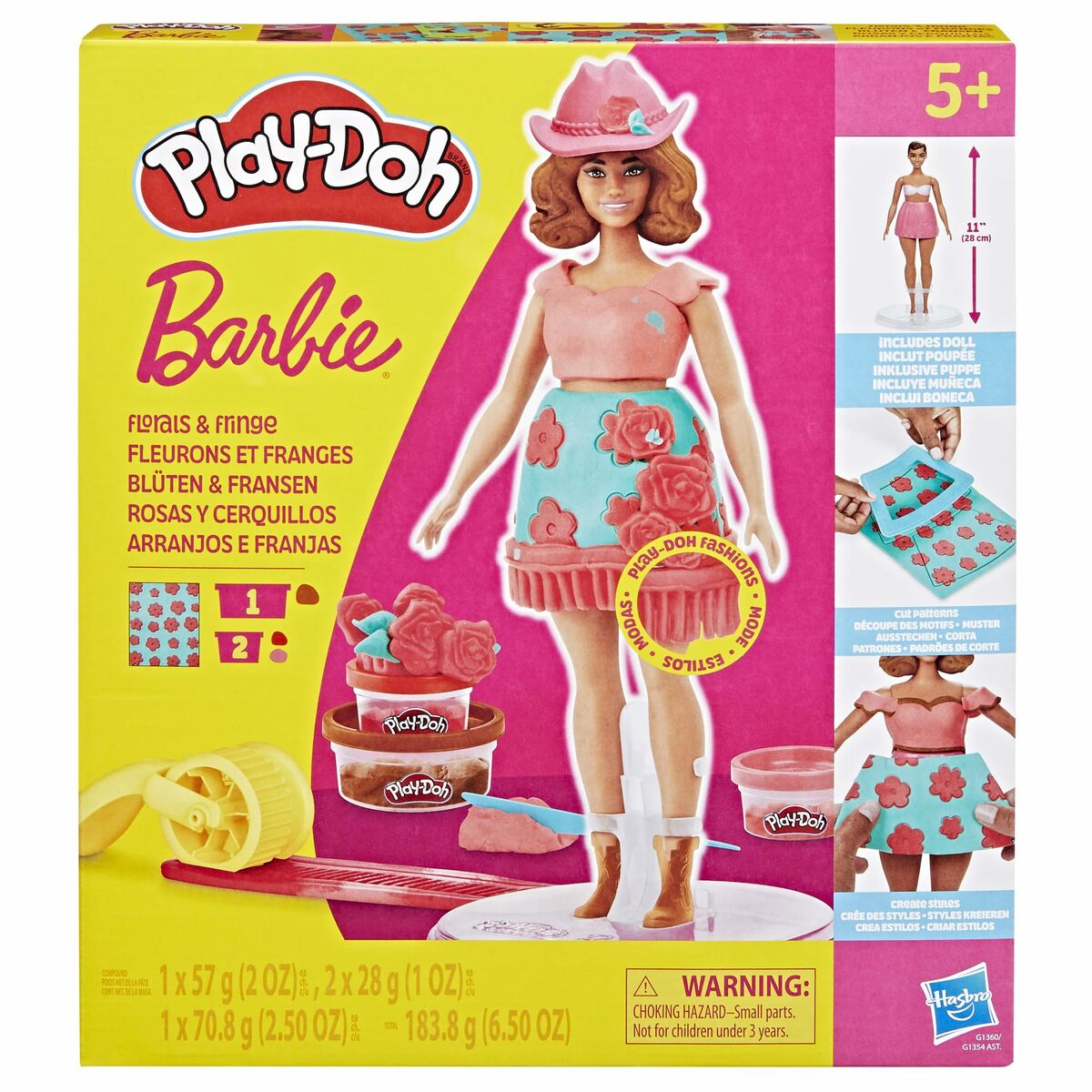 Joc de Plastilină Play-Doh Florals & Fringe Multicolor - Jucarii si jocuri, Activități creative