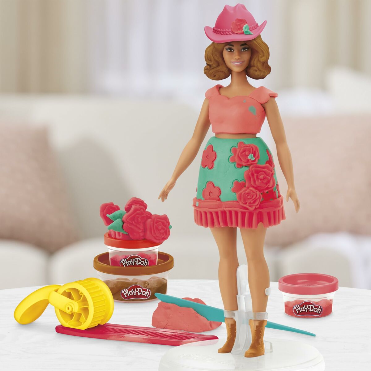 Joc de Plastilină Play-Doh Florals & Fringe Multicolor - Jucarii si jocuri, Activități creative