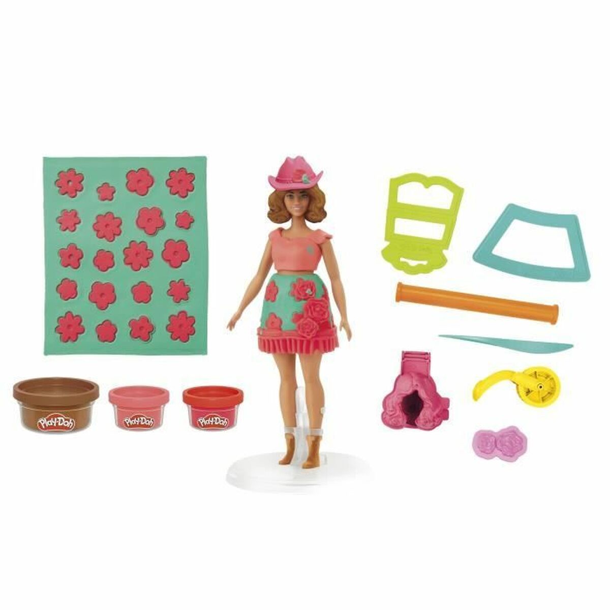 Joc de Plastilină Play-Doh Florals & Fringe Multicolor - Jucarii si jocuri, Activități creative