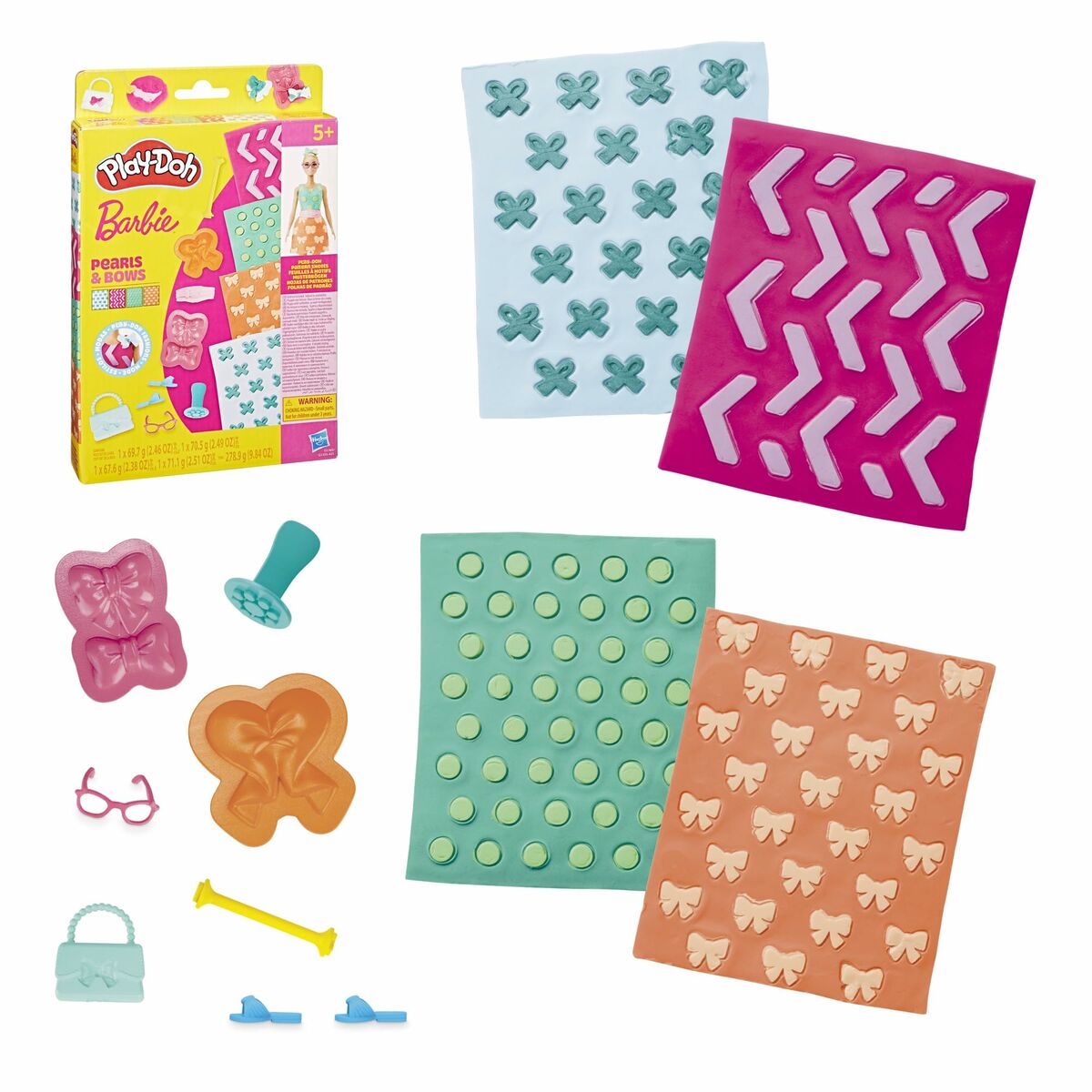 Joc de Plastilină Play-Doh BArbie Pearls & Bows Multicolor - Jucarii si jocuri, Activități creative