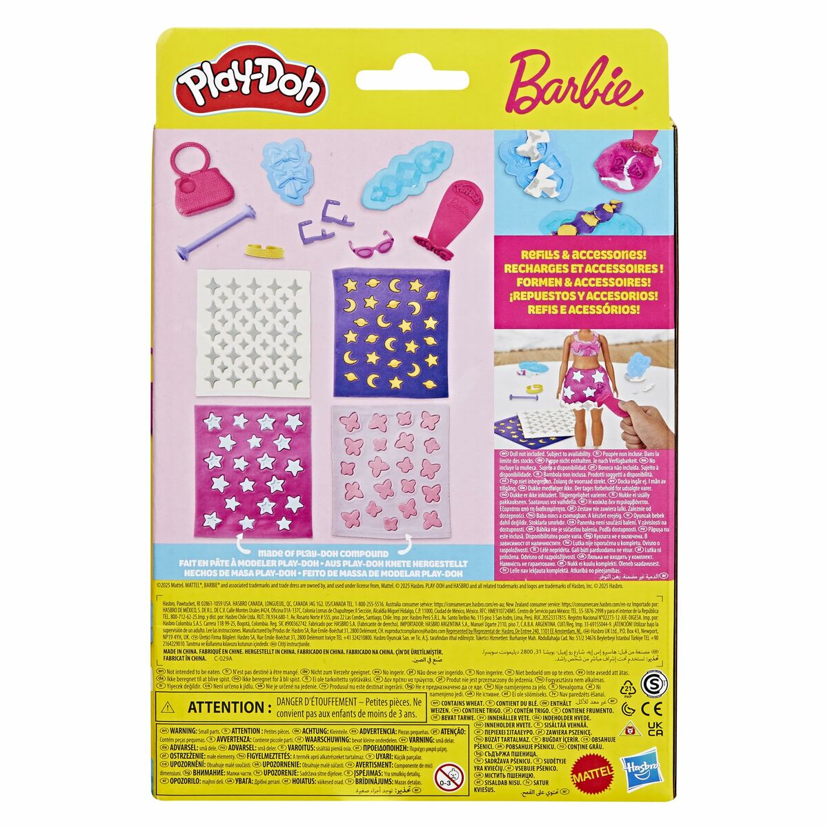 Joc de Plastilină Play-Doh Barbie Sparkles & Gems Multicolor - Jucarii si jocuri, Activități creative