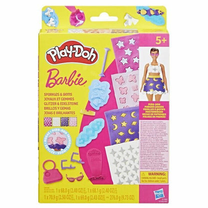 Joc de Plastilină Play-Doh Barbie Sparkles & Gems Multicolor - Jucarii si jocuri, Activități creative
