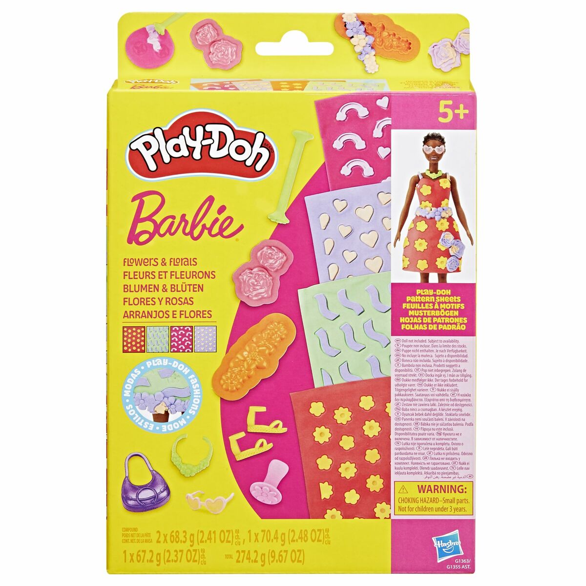 Joc de Plastilină Play-Doh Barbie FLowers & Florals Multicolor - Jucarii si jocuri, Activități creative