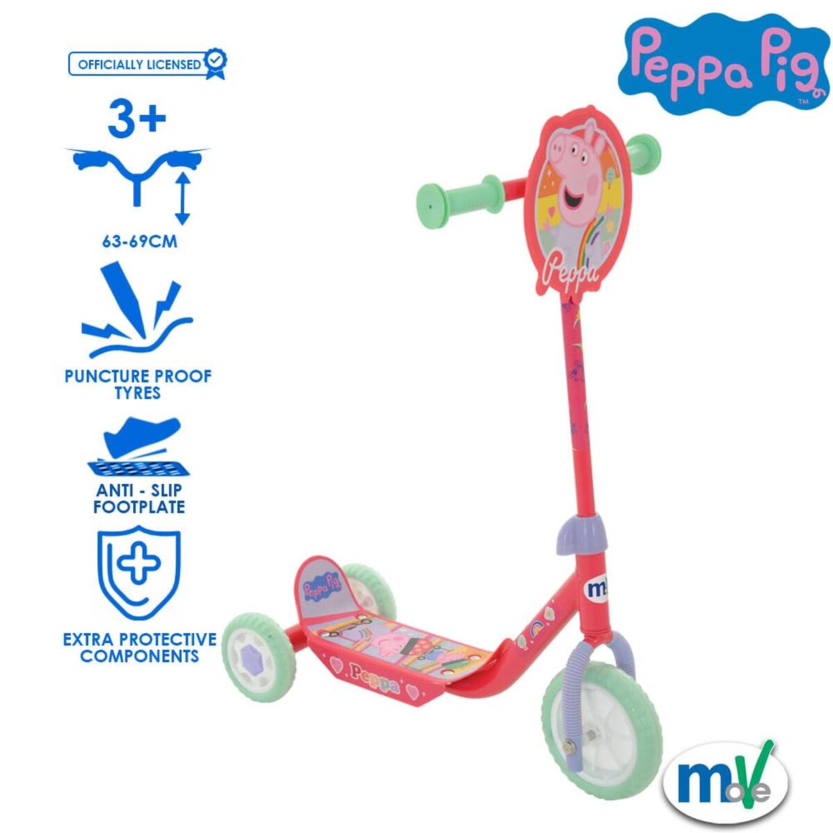 Trotinetă Peppa Pig Gumă Metal Plastic - Sport și în aer liber, Mobilitate urbană