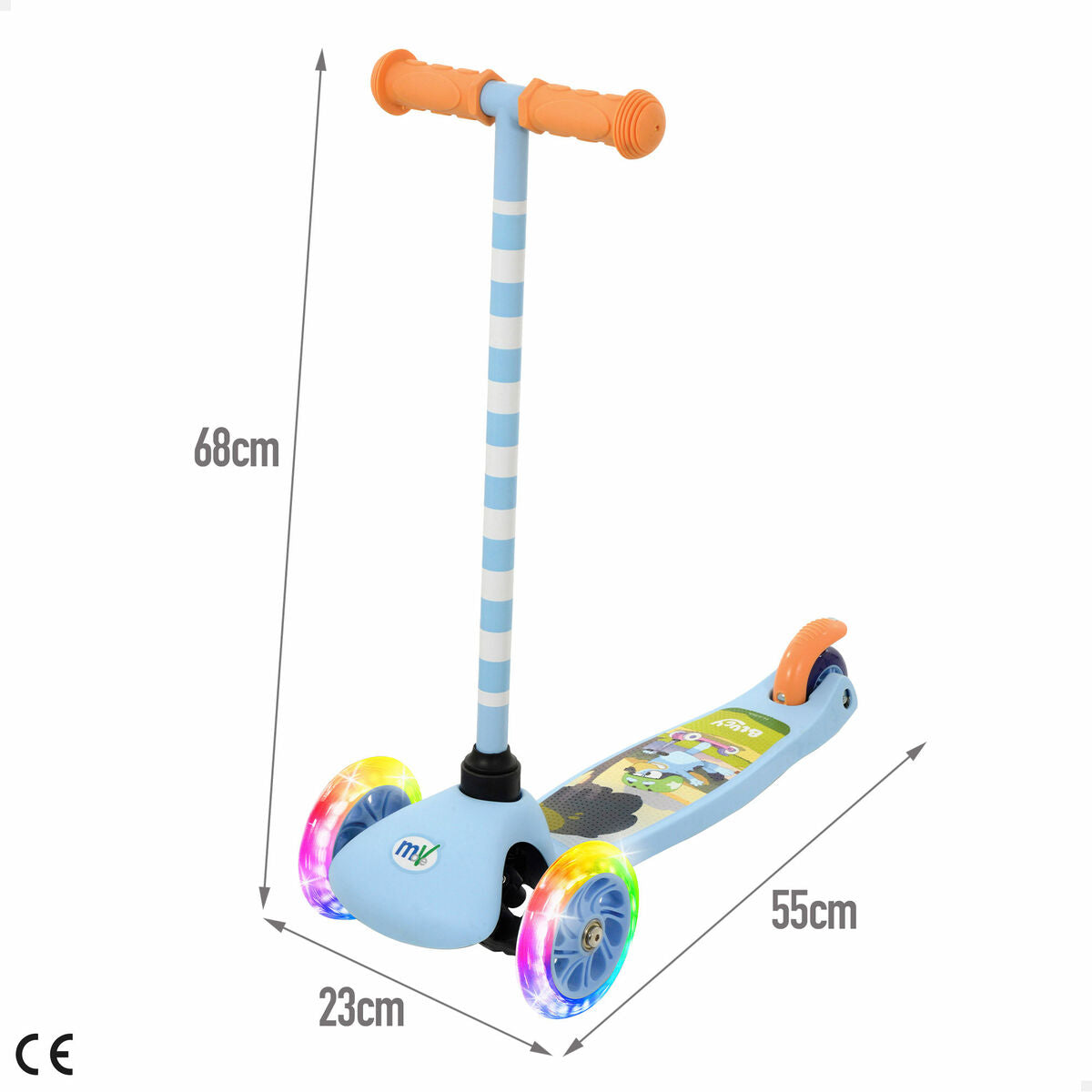 Trotinetă Bluey Gumă Metal Plastic Albastru - Sport și în aer liber, Mobilitate urbană