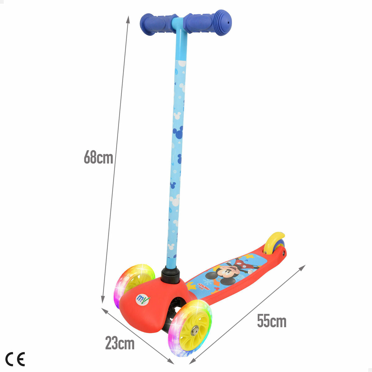 Trotinetă Scuter Mickey Mouse Gumă Metal Plastic - Sport și în aer liber, Mobilitate urbană